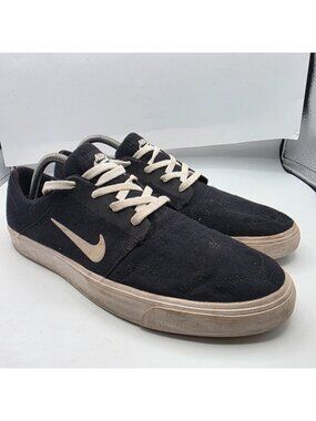 Nike SB Portmore Canvas Mens Size 10.5 Black White Skate Sneakers Casual Walking